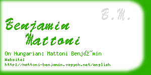 benjamin mattoni business card
